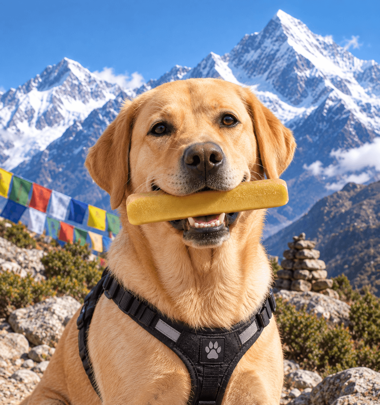 White Himalayan yak milk churpi dog chew